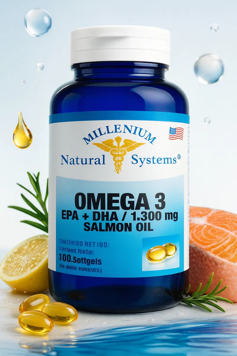 Omega‑3 EPA + DHA 1300 mg (aceite de salmón)