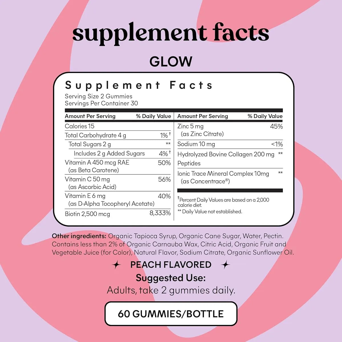 Lemme Glow Gummies – Pelo, Piel & Uñas Saludables | Colágeno, Biotina y Vitaminas | 60 Días