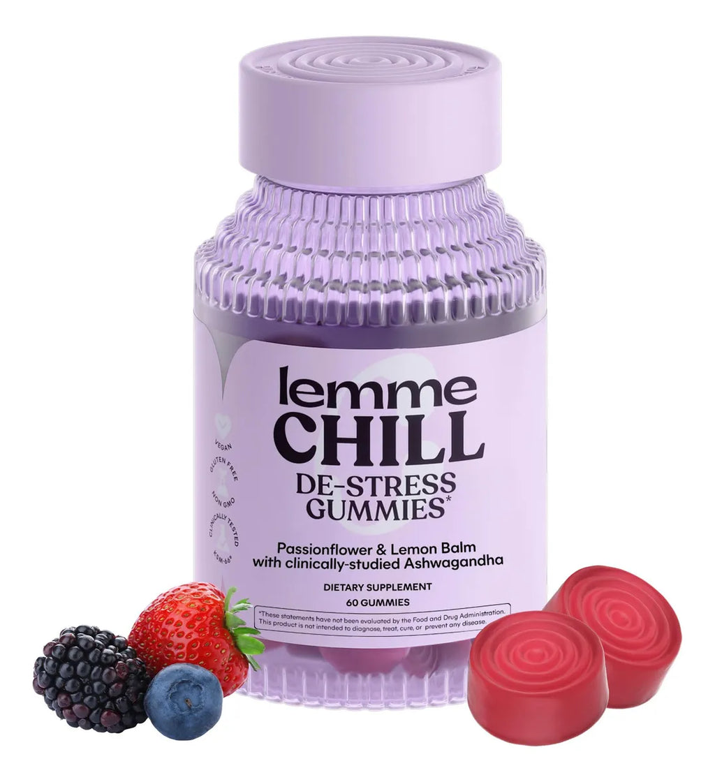Lemme Chill Gummies – Gomitas Anti‑Estrés | Ashwagandha, Pasiflora & Extractos Botánicos | 60 Gomitas