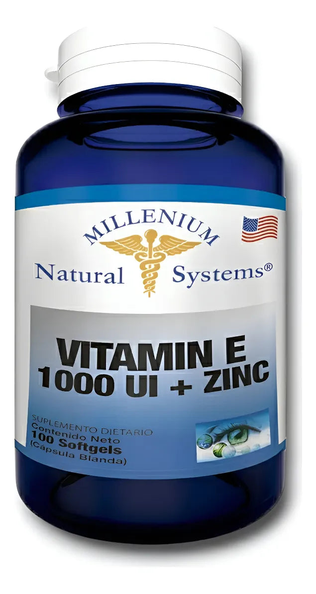 Vitamina E 1000 mg + Zinc (100 cápsulas)
