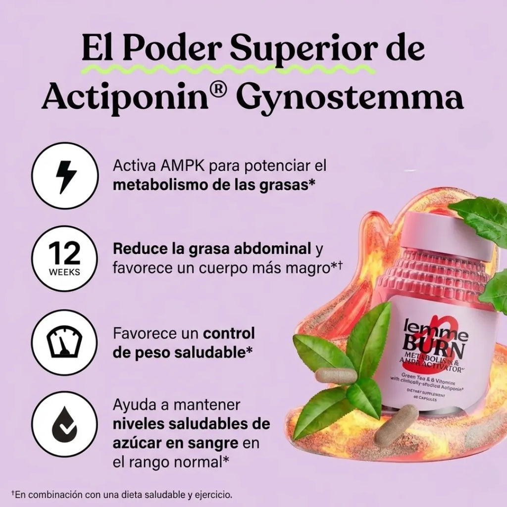 Lemme Burn – Activador de Metabolismo & AMPK (60 cápsulas veganas)