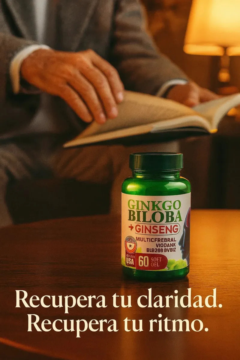 Ginkgo Biloba + Ginseng Multicerebral Vitam B1,b2,b6,b9,b12 Sin Sabor