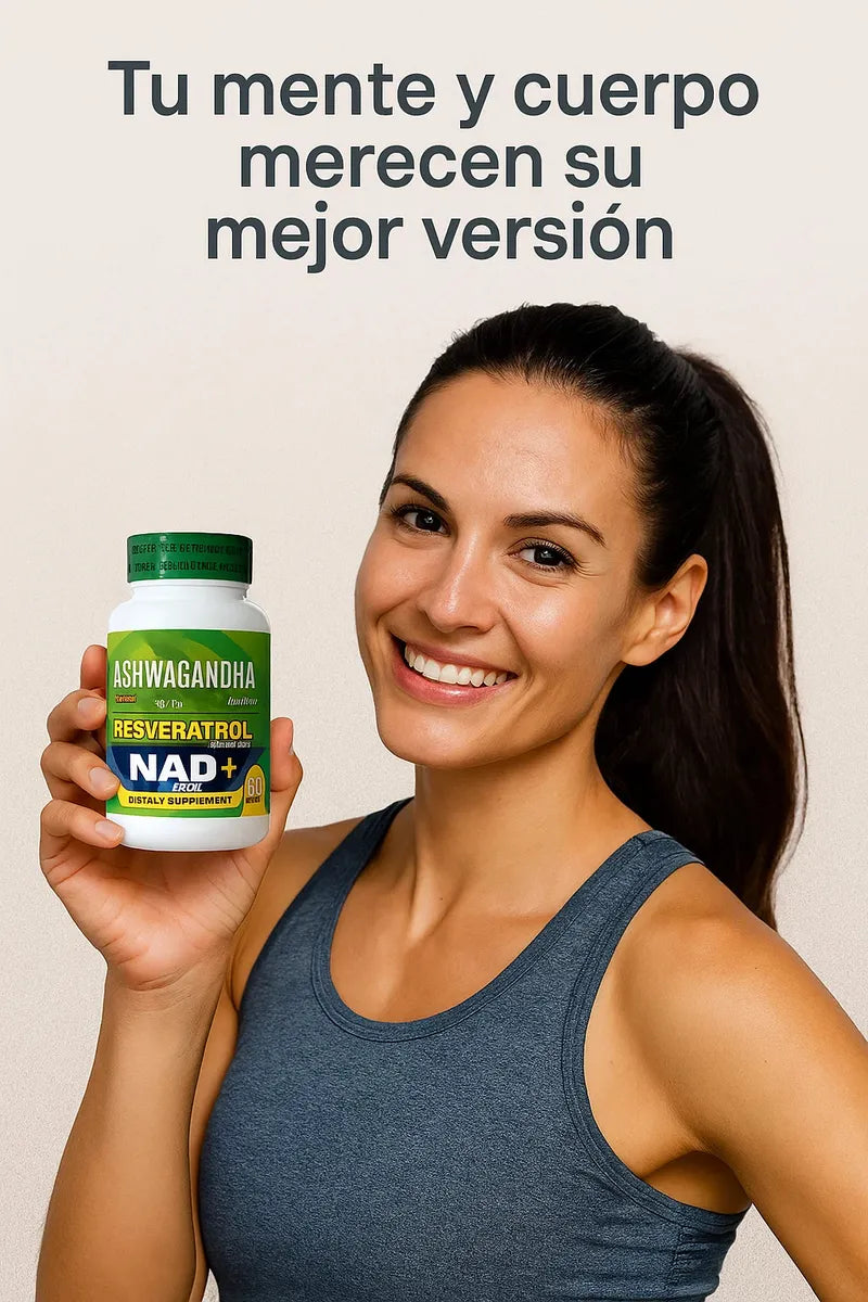 Ashwagandha 6000 + Resveratrol 3000 (antioxidante y energía)