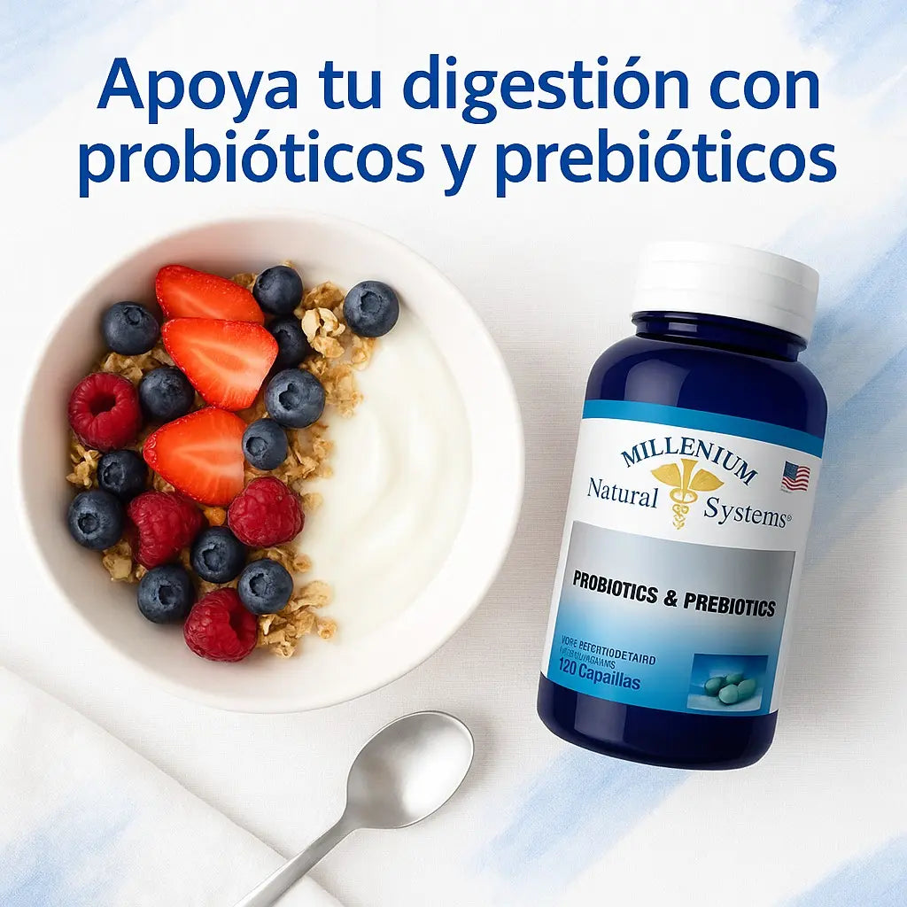 Probióticos y Prebióticos Natural System 120 Cápsulas