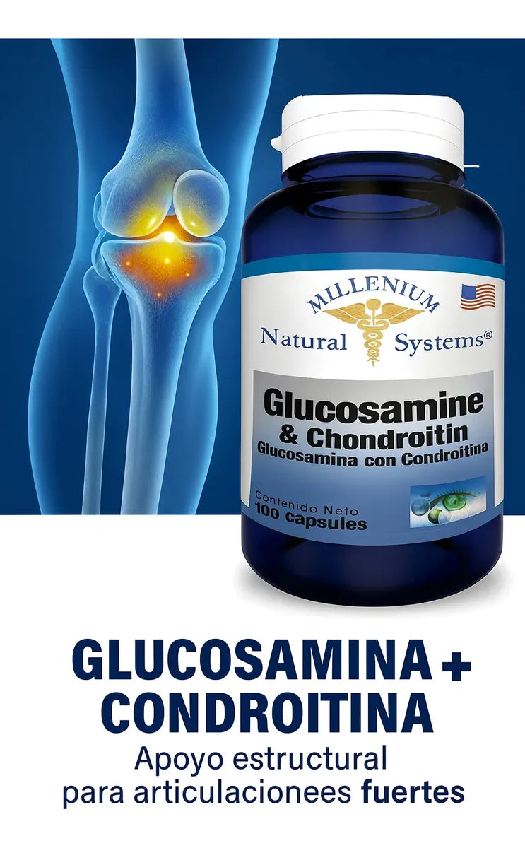 Glucosamina + Condroitina 100 cápsulas | Suplemento para Articulaciones