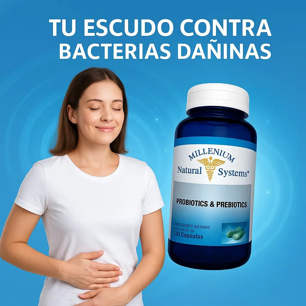Probióticos y Prebióticos Natural System 120 Cápsulas