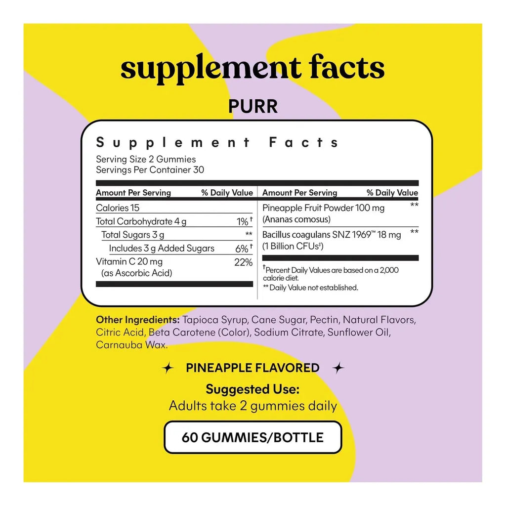 Suplemento Probióticos Salud Vaginal Lemme Purr x60 gomitas