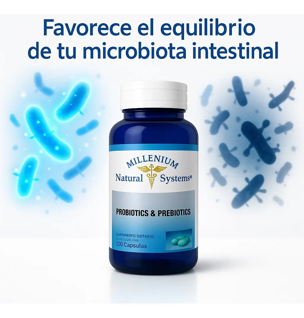 Probióticos y Prebióticos Natural System 120 Cápsulas