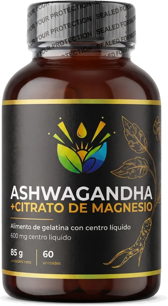 Ashwagandha + Citrato de Magnesio | 60 Cápsulas Softgel